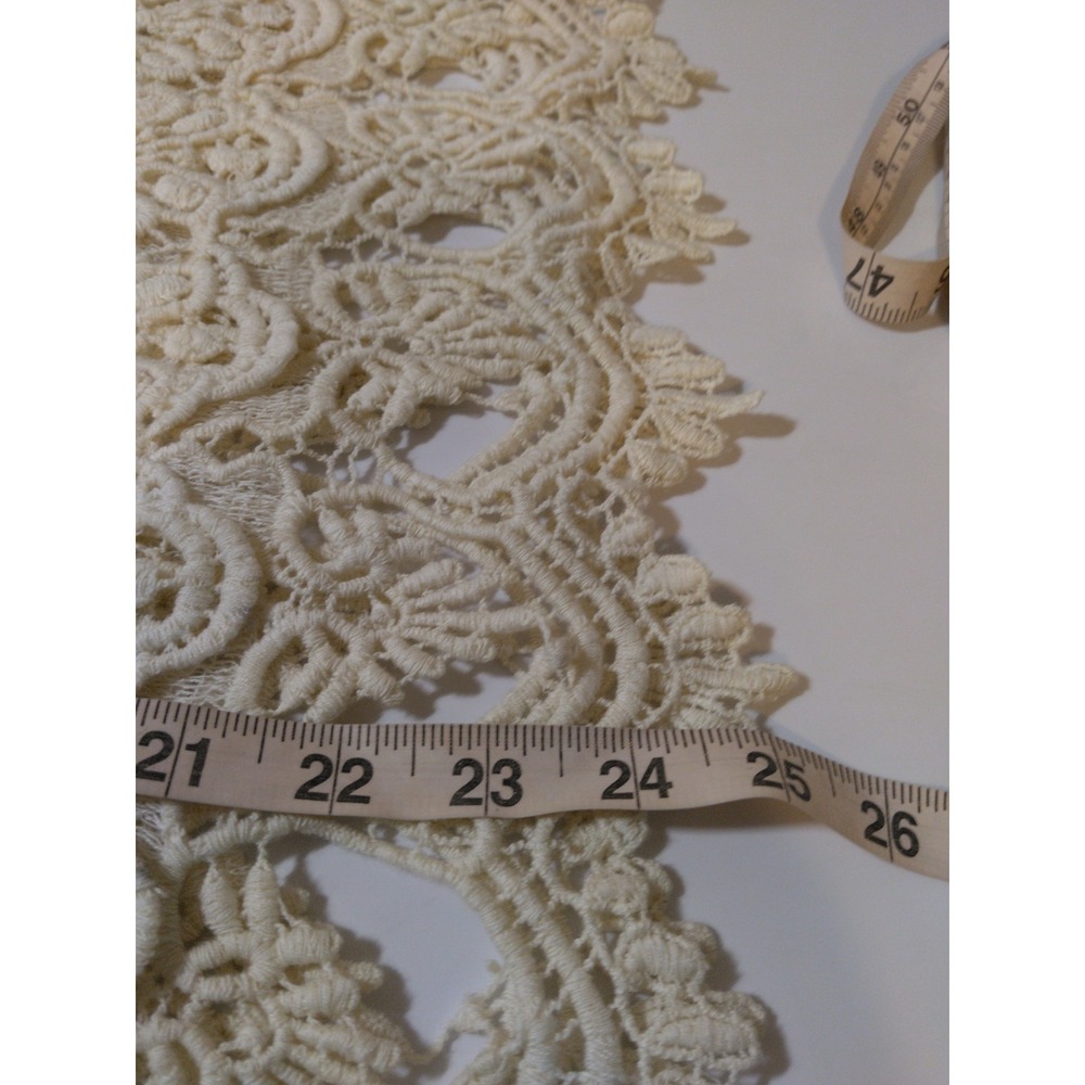 Women's Crochet Lace Top Size XL Fits L Boho Festival Coastal Cowgirl Beachy - Picture 6 of 7